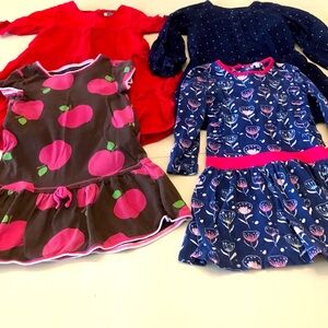 Set of 4 girls dresses 4T